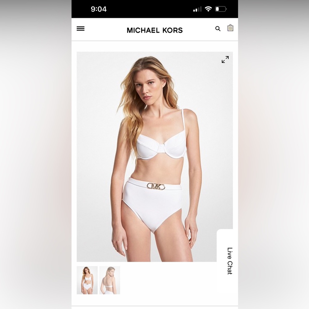 Brand NEW Michael Kors Bikini Top with tags attached. Size Medium.